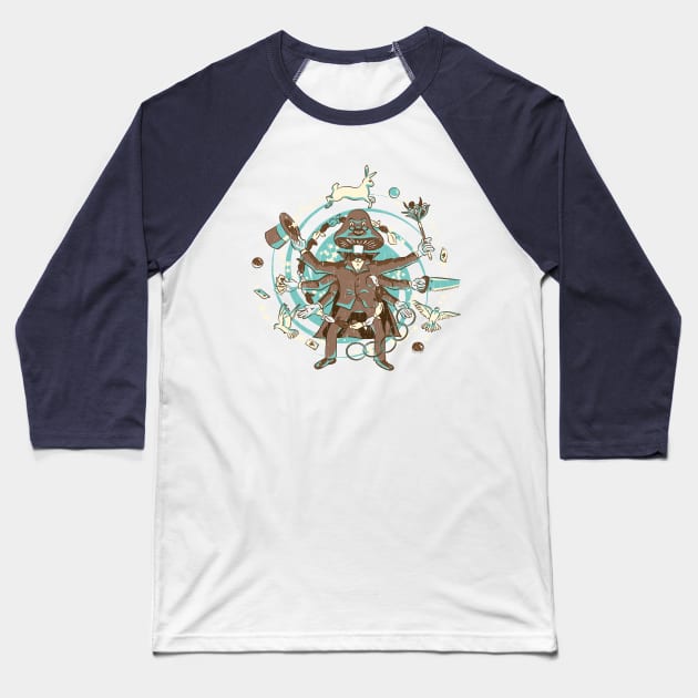 Magic Mushroom Baseball T-Shirt by Made With Awesome